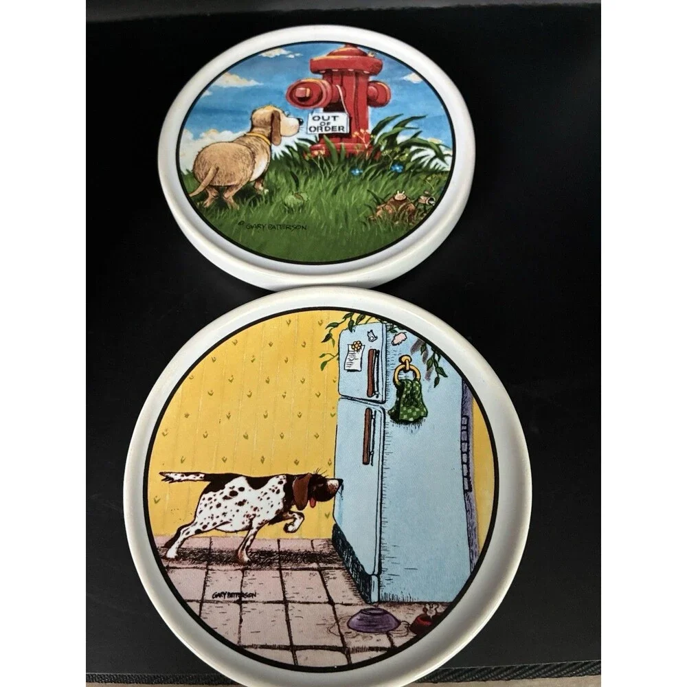 Gary Patterson 2 Dog Lovers Coaster by Clay Design
